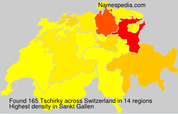 Surname Tschirky in Switzerland