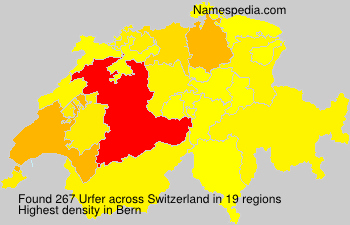 Surname Urfer in Switzerland