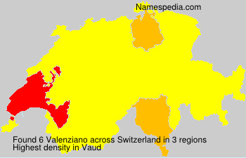 Surname Valenziano in Switzerland