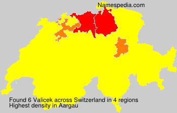 Surname Valicek in Switzerland