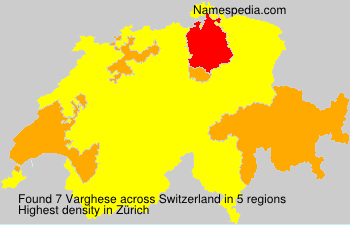 Surname Varghese in Switzerland