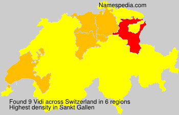 Surname Vidi in Switzerland