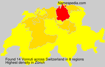 Surname Vonruti in Switzerland