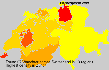 Surname Waechter in Switzerland