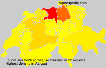 Surname Wildi in Switzerland
