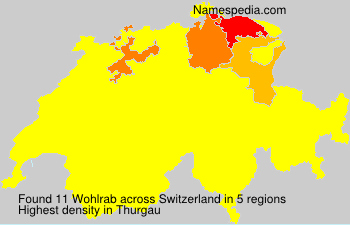 Surname Wohlrab in Switzerland