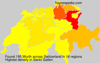 Surname Wurth in Switzerland