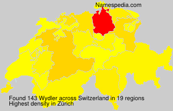Surname Wydler in Switzerland