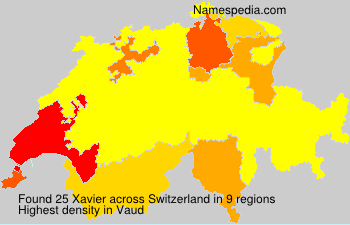 Surname Xavier in Switzerland