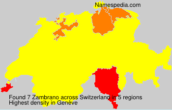 Surname Zambrano in Switzerland