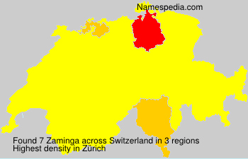 Surname Zaminga in Switzerland