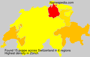Surname poppe in Switzerland