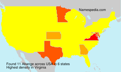 Surname Abange in USA