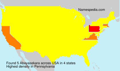 Surname Abayasekara in USA