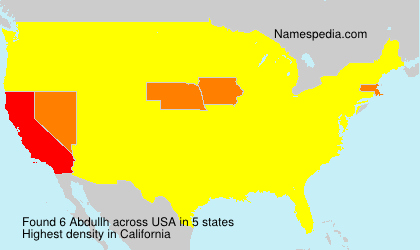 Surname Abdullh in USA