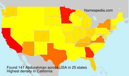 Surname Abdurahman in USA