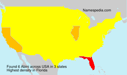 Surname Abini in USA
