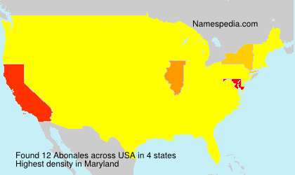 Surname Abonales in USA