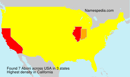 Surname Aboni in USA