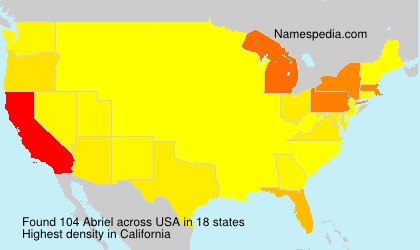 Surname Abriel in USA