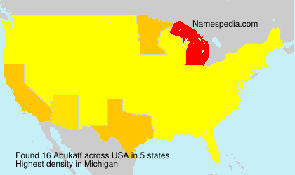 Surname Abukaff in USA