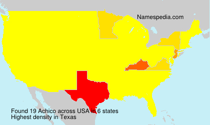 Surname Achico in USA