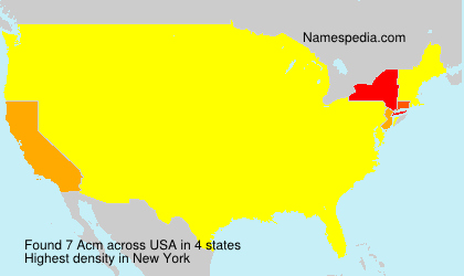 Surname Acm in USA