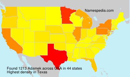 Surname Adamek in USA