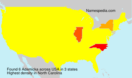Surname Adamicka in USA