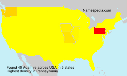 Surname Adamire in USA