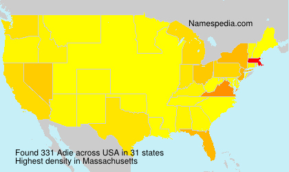 Surname Adie in USA