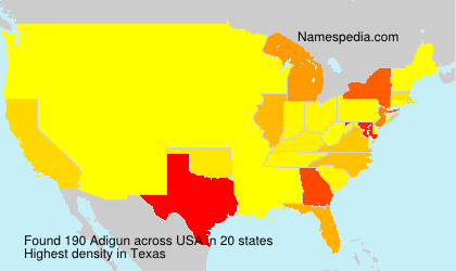 Surname Adigun in USA