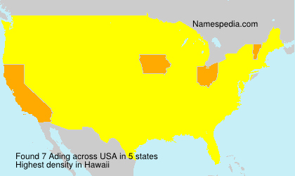 Surname Ading in USA