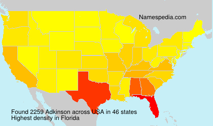 Surname Adkinson in USA