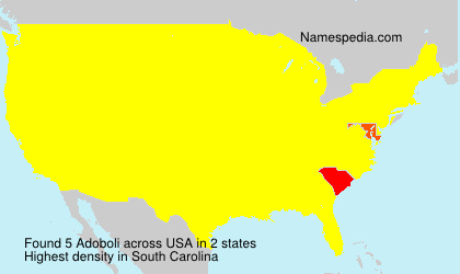 Surname Adoboli in USA