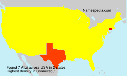 Surname Afizi in USA
