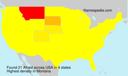 Surname Afraid in USA