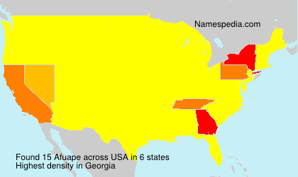 Surname Afuape in USA