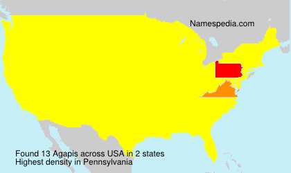 Surname Agapis in USA