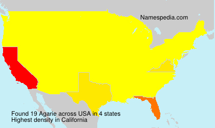 Surname Agarie in USA
