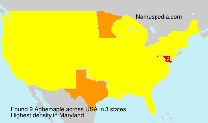 Surname Agbemaple in USA