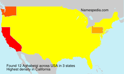 Surname Aghabeigi in USA