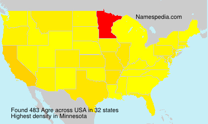 Surname Agre in USA