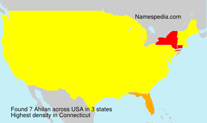 Surname Ahilan in USA