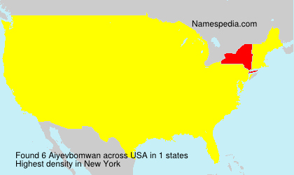 Surname Aiyevbomwan in USA