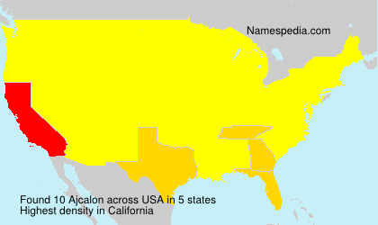 Surname Ajcalon in USA