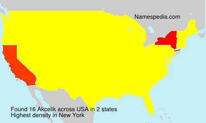 Surname Akcelik in USA
