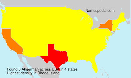 Surname Akgerman in USA