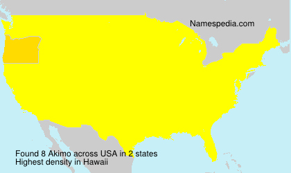 Surname Akimo in USA