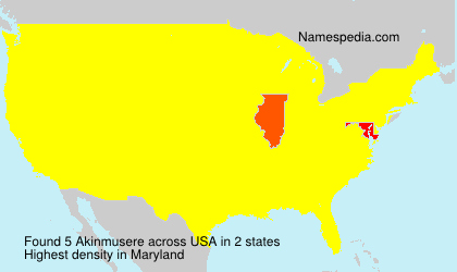 Surname Akinmusere in USA